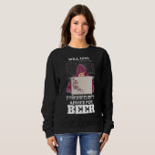 Sweatshirt Programme de cybersécurité Ethical Hacker Beer Adv (Devant entier)