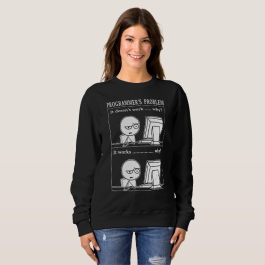 Sweatshirt Programmer Problem It Works Computer Software Engi (Devant entier)