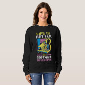 Sweatshirt Programmeur codant en tant que développeur de logi (Devant entier)