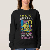 Sweatshirt Programmeur codant en tant que développeur de logi (Devant)
