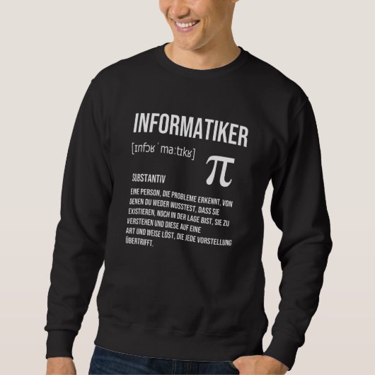 Sweatshirt Programmeur de définition Informaticien (Devant)