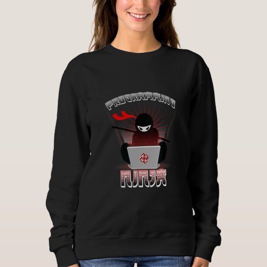 Sweatshirt Programmeur informatique Ninja de programmation Lo (Devant)