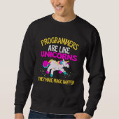 Sweatshirt Programmeur Unicorn, Programmeur Unicorn Magique (Devant)