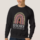 Sweatshirt Progrès de l'éducateur pas la perfection enseignan (Devant)