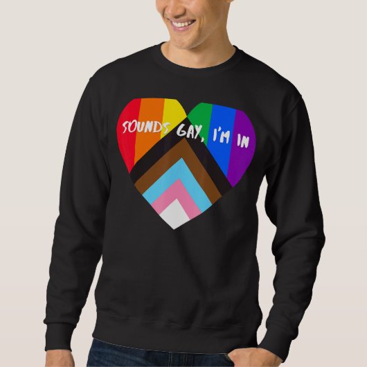 Sweatshirt Progrès Fierté Coeur Drapeau Sonne Gay Im En 2 (Devant)