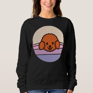 Sweatshirt Promenade au coucher du soleil avec mon caniche mi