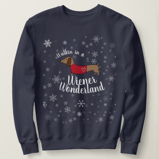Sweatshirt Promenade dans une Wonderland Wiener Dachshund Dox (Design devant)