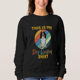Sweatshirt Promenade de Chien  Cocker Spaniel Anglais Noir