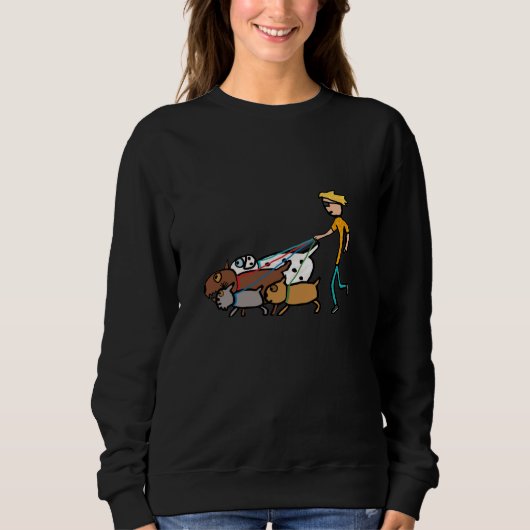 Sweatshirt Promenade de chiens (Devant)