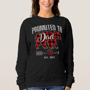 Sweatshirt Promoté À Papa 2023 Ours Pyjama Rouge Plaid Buffal