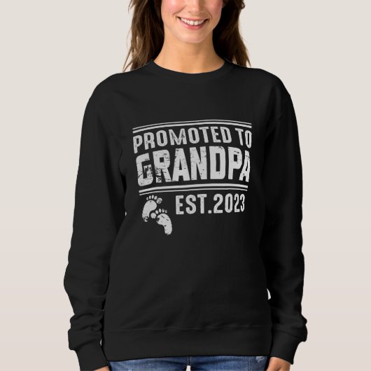 Sweatshirt Promoted to Grandpa 2023  for First Time Grandpa (Devant)