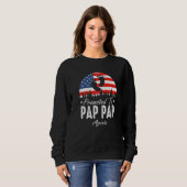 Sweatshirt Promoted To Pap Pap Again 2024 US Flag Father's Da (Devant entier)