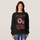Sweatshirt Promu À Grosse Soeur Grossesse Révélation Bébé Ann (Devant entier)