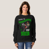 Sweatshirt Prone To Shenanigans And Biker Drôle St Patrick's (Devant entier)