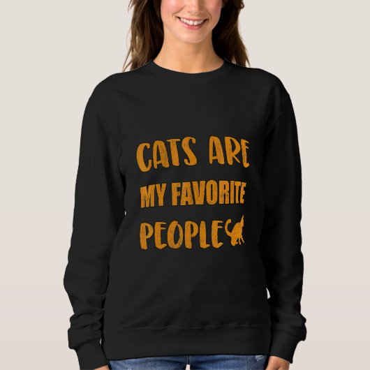 Sweatshirt Propriétaire cool De Chat Dit Chats Préfères (Devant)