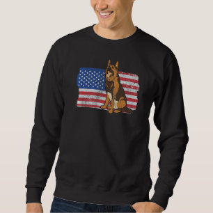 Sweatshirt Propriétaire de chien patriotique Drapeau Usa Berg