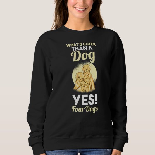 Sweatshirt Propriétaire de quatre chiens (Devant)