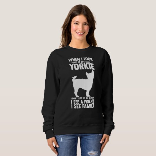 Sweatshirt Propriétaire du Yorkshire Terrier (Devant entier)