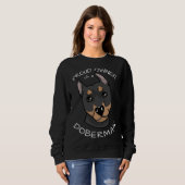 Sweatshirt Propriétaire Fière Doberman (Devant entier)