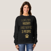 Sweatshirt Propriétaire Husky Funny (Devant entier)