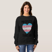 Sweatshirt Protect Trans Kids Lgbtq Rainbow Pride Diversity Q (Devant entier)