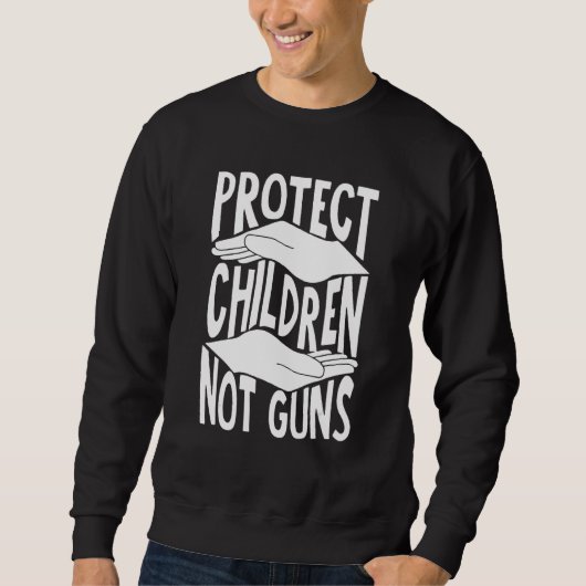 Sweatshirt Protéger les enfants non les armes à feu 4 (Devant)