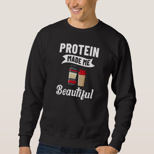 Sweatshirt Protein Shakes Powder Whey Drinks Snacks Vegan Foo (Devant)