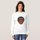 Sweatshirt #Proud2BNaturalMe Afro double face (Devant entier)