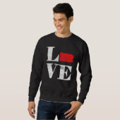 Sweatshirt Proud America Citizen State Flag Land Map Love Pen (Devant entier)