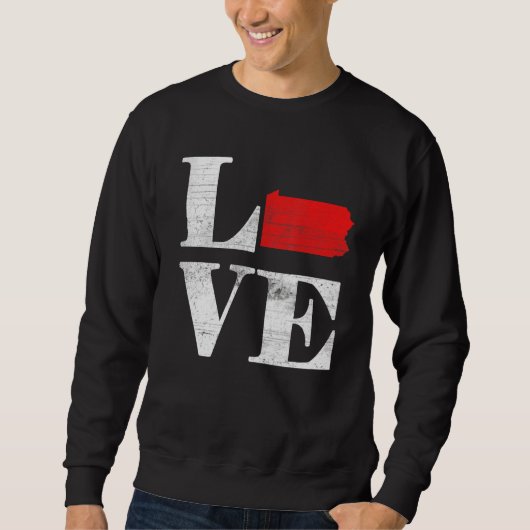 Sweatshirt Proud America Citizen State Flag Land Map Love Pen (Devant)