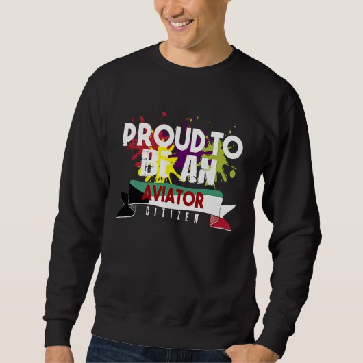 Sweatshirt Proud aviator citizen Profession career worker wor (Devant)