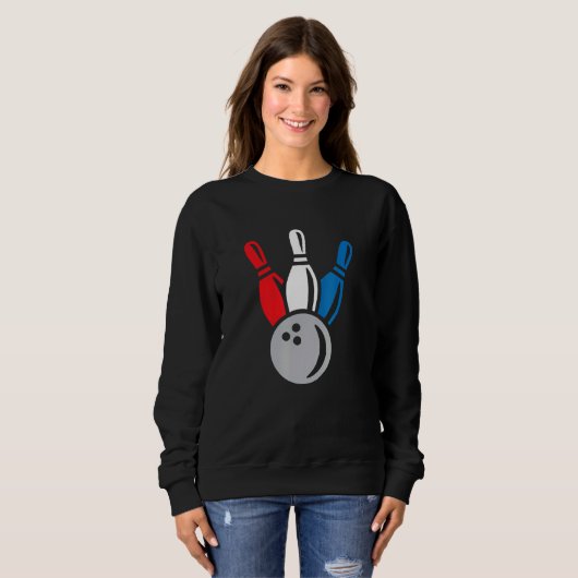 Sweatshirt Proud Bowler Bowling Coach Split Happens Bowling A (Devant entier)