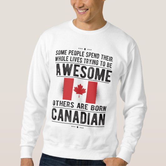 Sweatshirt Proud Canadian Flag Canada Heritage Canadian Roots (Devant)