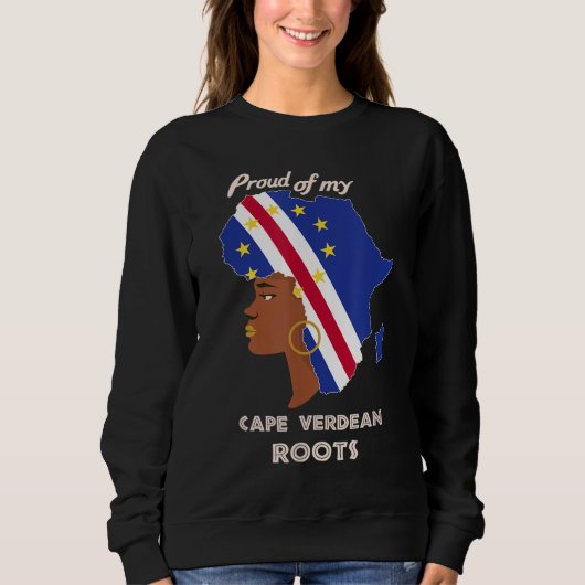 Sweatshirt Proud Cape Verdean Roots Black History Month Women (Devant)