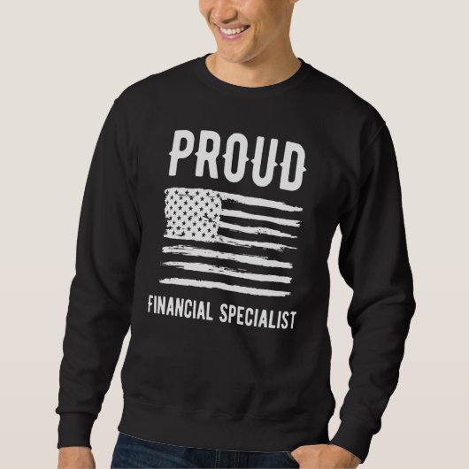 Sweatshirt Proud Financial Specialist Profession American Fla (Devant)