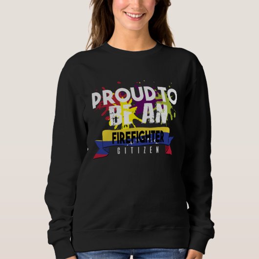 Sweatshirt Proud firefighter Profession career worker working (Devant)
