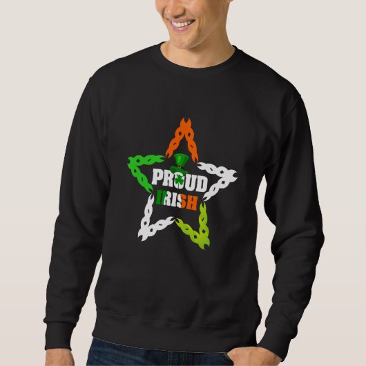 Sweatshirt Proud Irish St Patrick's Day Colorful Celtic Pride (Devant)