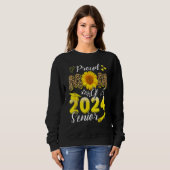 Sweatshirt Proud Mom Of A 2024 Senior, Funny Leopard Sunflowe (Devant entier)