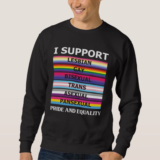 Sweatshirt Proud Pansexual Transgender Queer LGBTQ+ Love Equa (Devant)