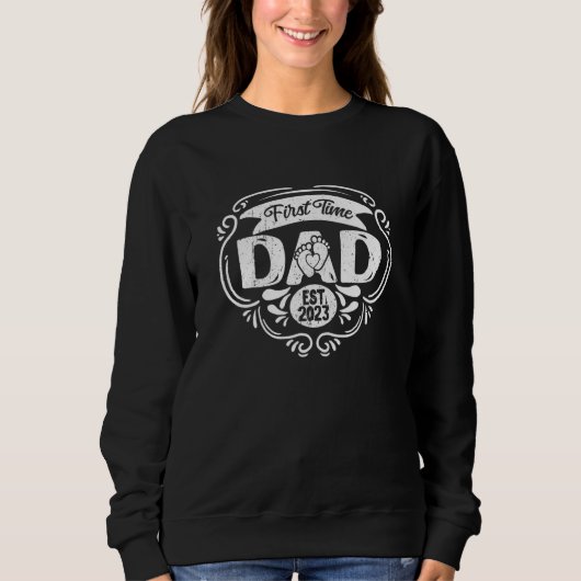 Sweatshirt Proud Pregnancy 2023 Father's Day First Time Dad (Devant)