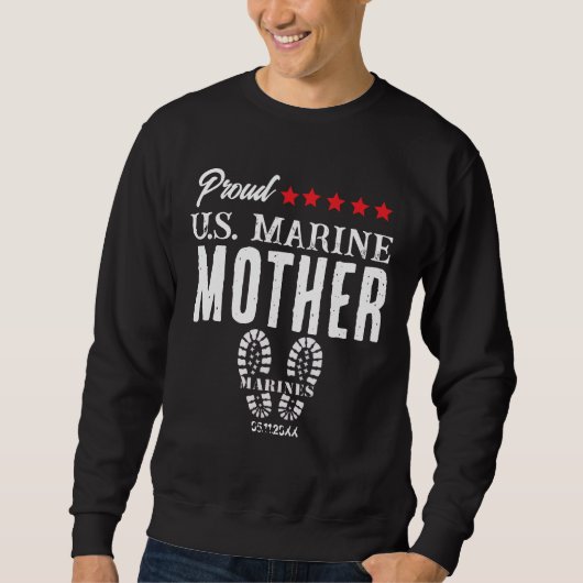 Sweatshirt Proud U.S. Marine Customized Military T-Shirt (Devant)
