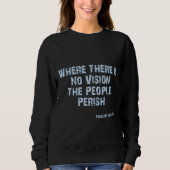 Sweatshirt Proverbes 29:18 Bible Verse KJV Citer Femmes (Devant)
