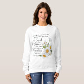 Sweatshirt Psaume 63:1 Écriture Bible Chamomile Fleurs (Devant entier)