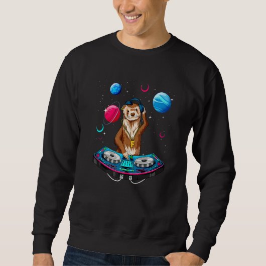 Sweatshirt Psychedelic Ferret DJ EDM Raver Trance Music Festi (Devant)