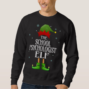 Sweatshirt Psychologue de l'école Elf Xmas Funky Family Match