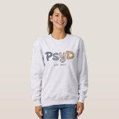 Sweatshirt Psychologue PsyD sur mesure (Devant entier)