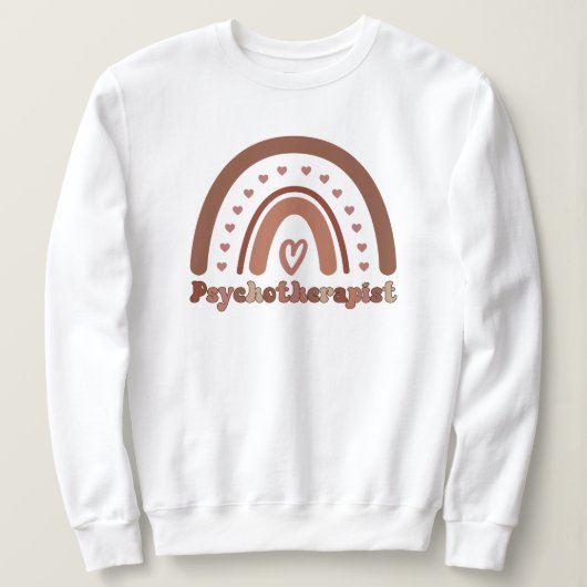 Sweatshirt Psychothérapeute Boho Rainbow (Design devant)