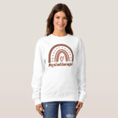 Sweatshirt Psychothérapeute Boho Rainbow (Devant entier)