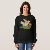 Sweatshirt Pterodactyle Chasse aux Oeufs de Pâques Bunny Pter (Devant entier)