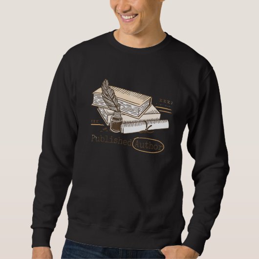Sweatshirt PUBLISHED AUTHOR Ink Feather Books Write Writer Wr (Devant)